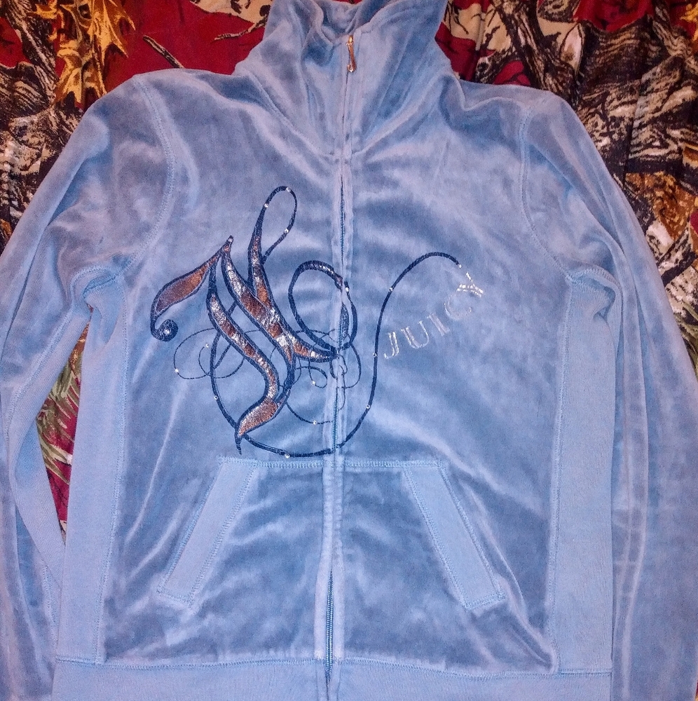 Juicy Couture Velvet Zip Up Jacket